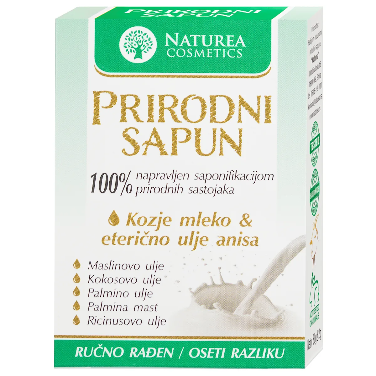 Prirodni sapun - kozje mleko & eterično ulje anisa, 80 g