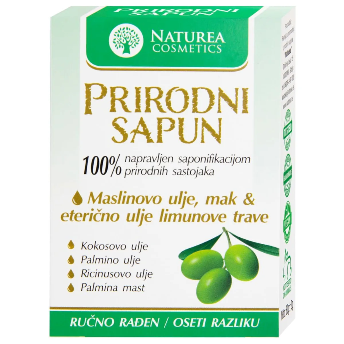 PRIRODNI sapun - maslinovo ulje, mak & eterično..., 80 g