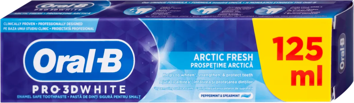 PRO 3DWHITE ARTIC FRESH pasta za zube, 125 ml