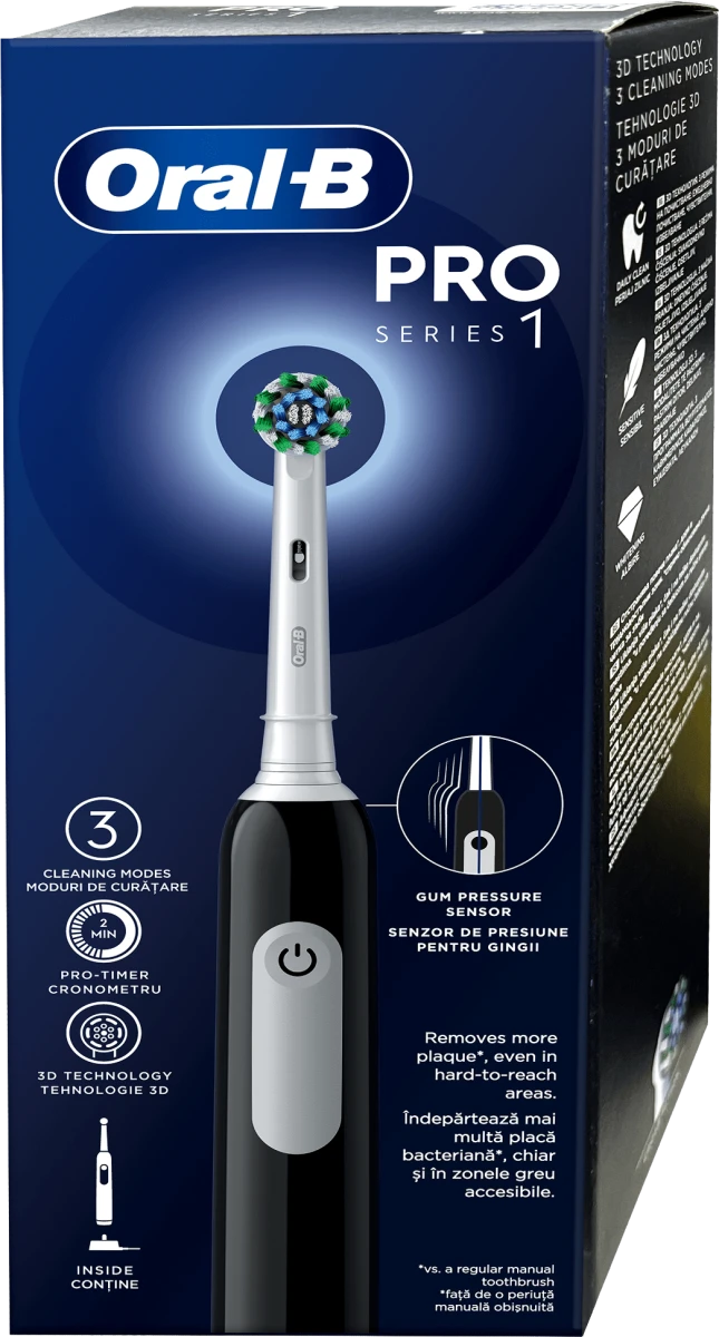PRO SERIES 1 električna četkica za zube - crna, 1 kom