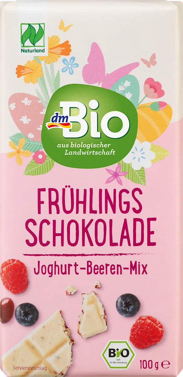 Prolećna bela čokolada jogurt i miks bobičastog..., 100 g