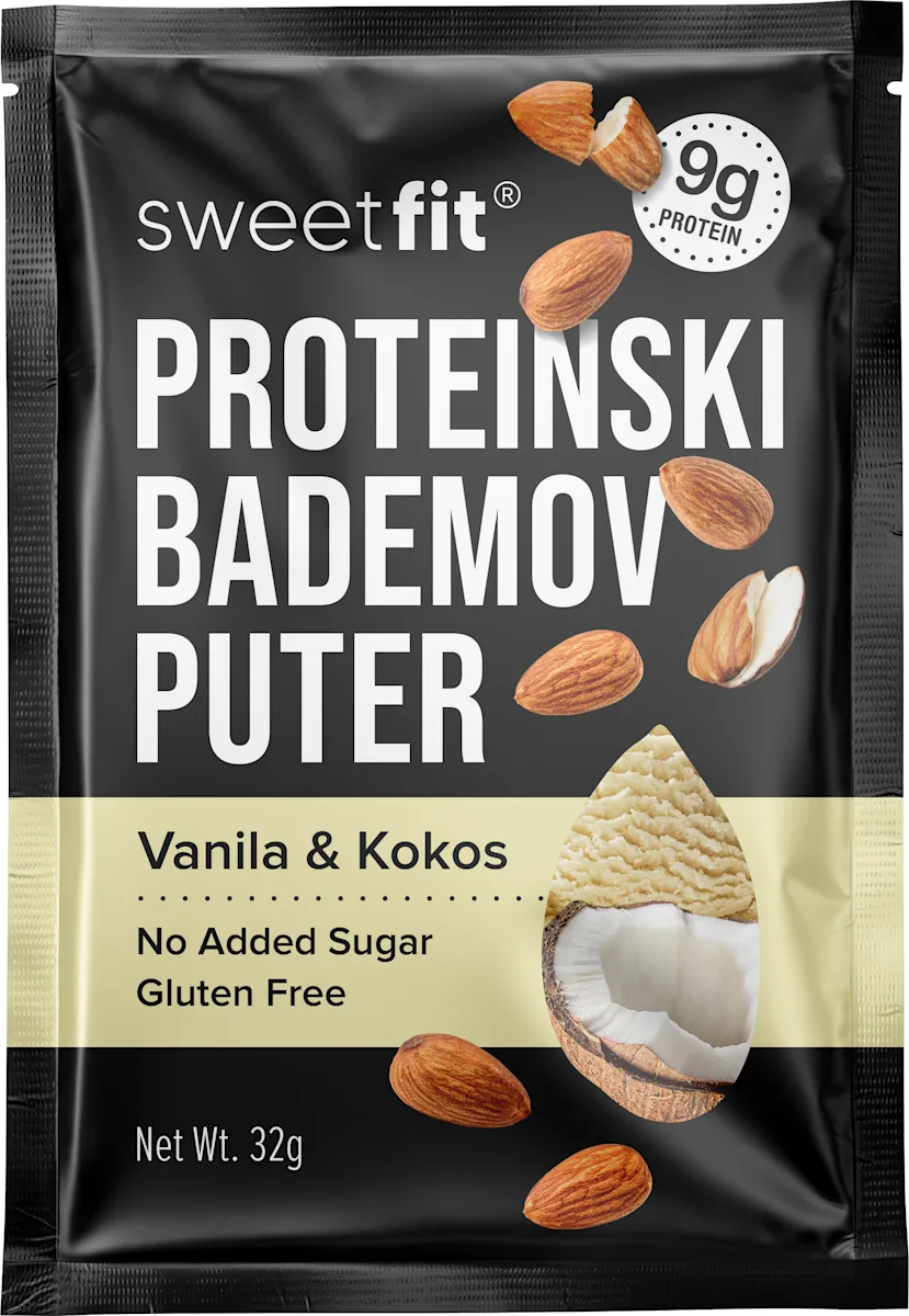 PROTEINSKI BADEMOV PUTER - vanila i kokos, 32 g