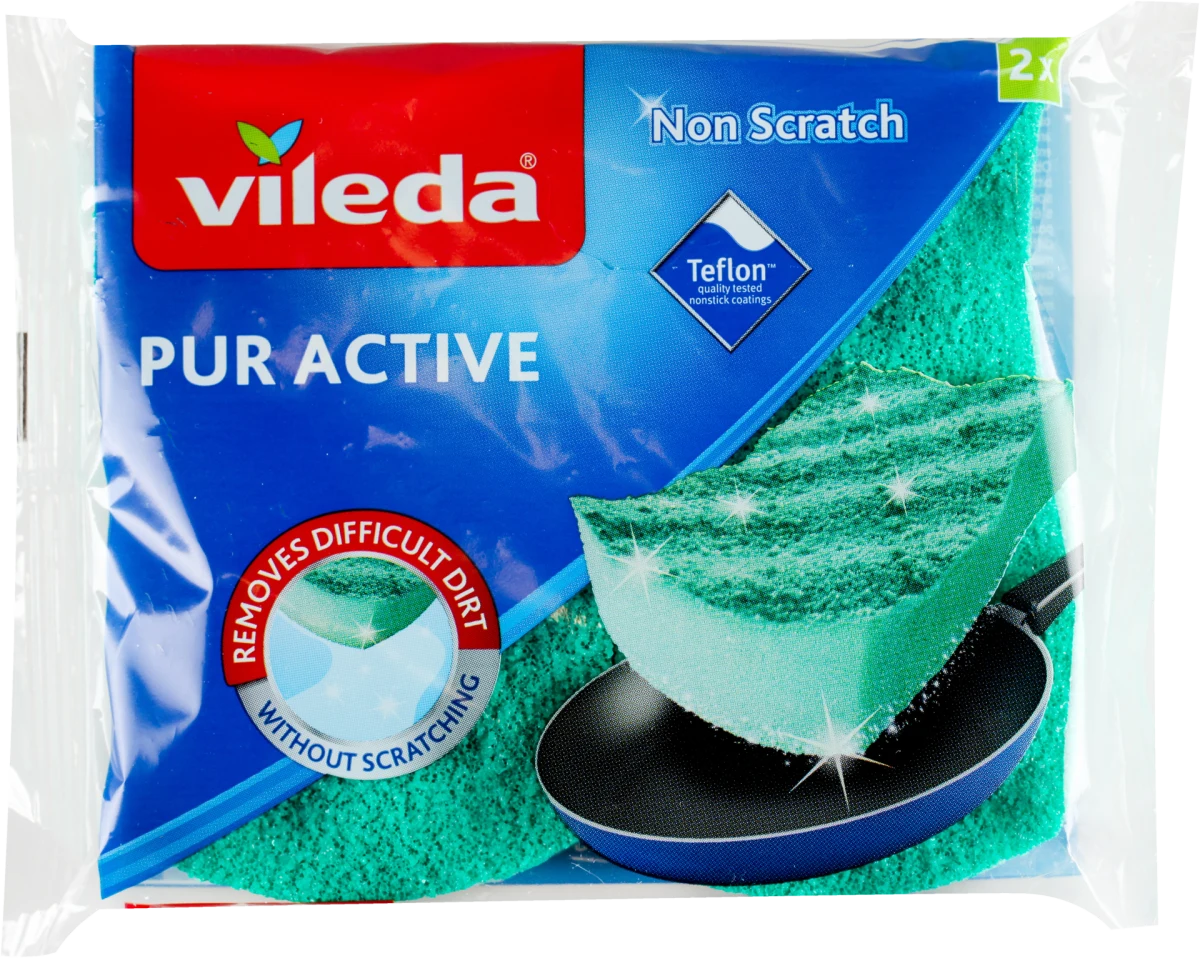 PUR ACTIVE - sunđer za pranje posuđa, 2 kom