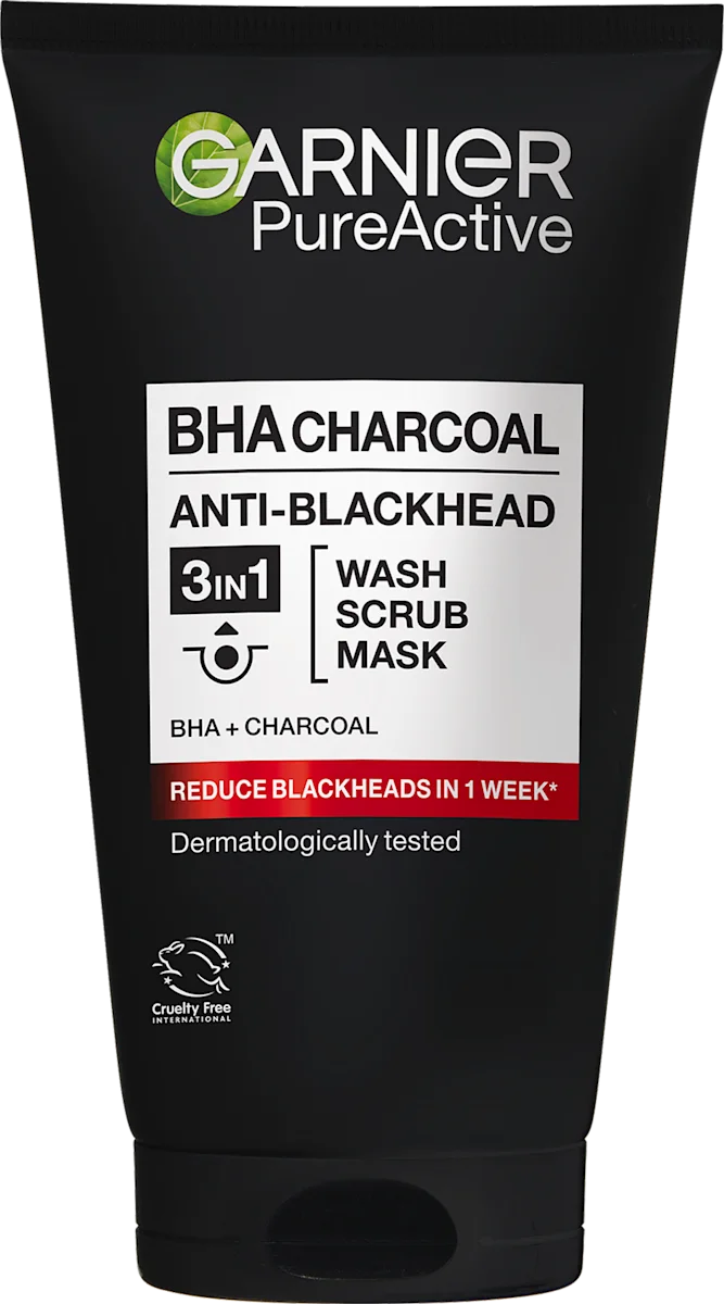 Pure Active 3u1 maska za lice BHA Charcoal, 150 kom