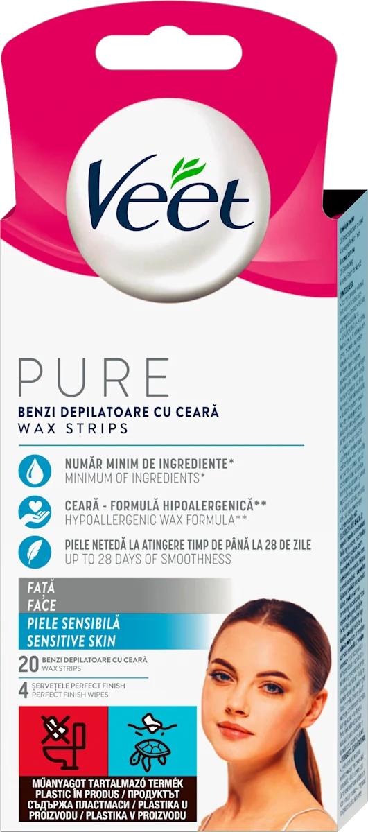 PURE - trake za depilaciju lica, 20 kom