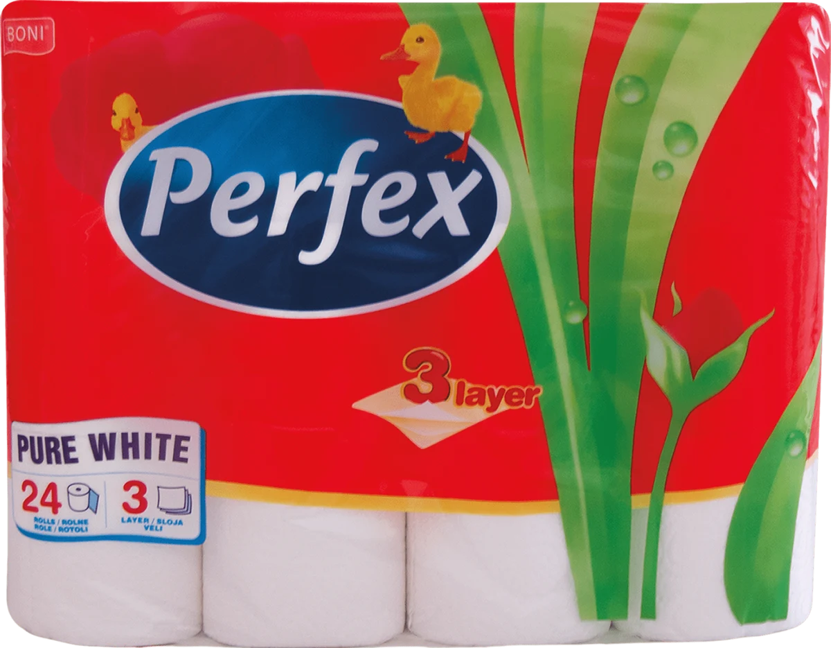 PURE WHITE toaletni papir 3-slojni, 24 kom