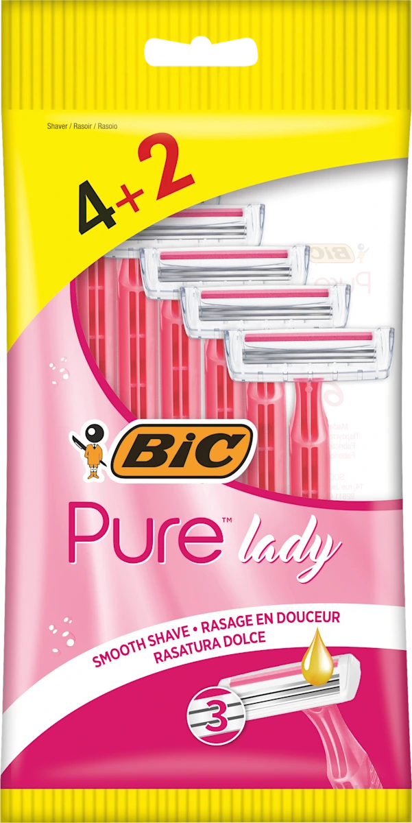 Pure3 lady pink ženski brijač, 1 kom