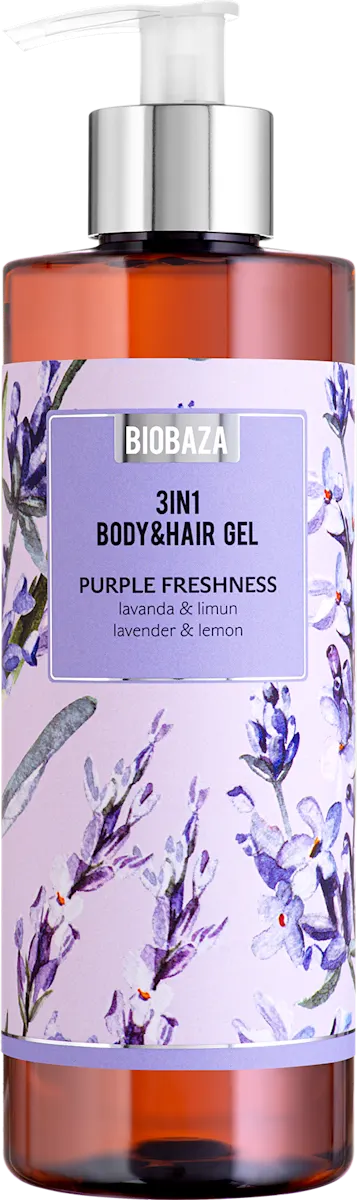 PURPLE FRESHNESS 3u1 gel za tuširanje- - lavanda..., 400 ml
