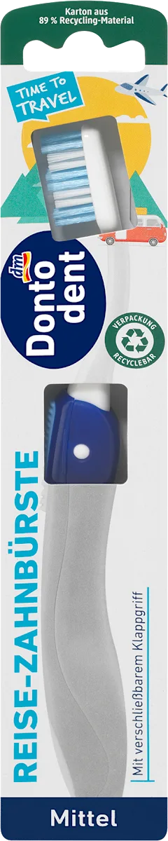 Putna četkica za zube srednja, više vrsta, 1 kom