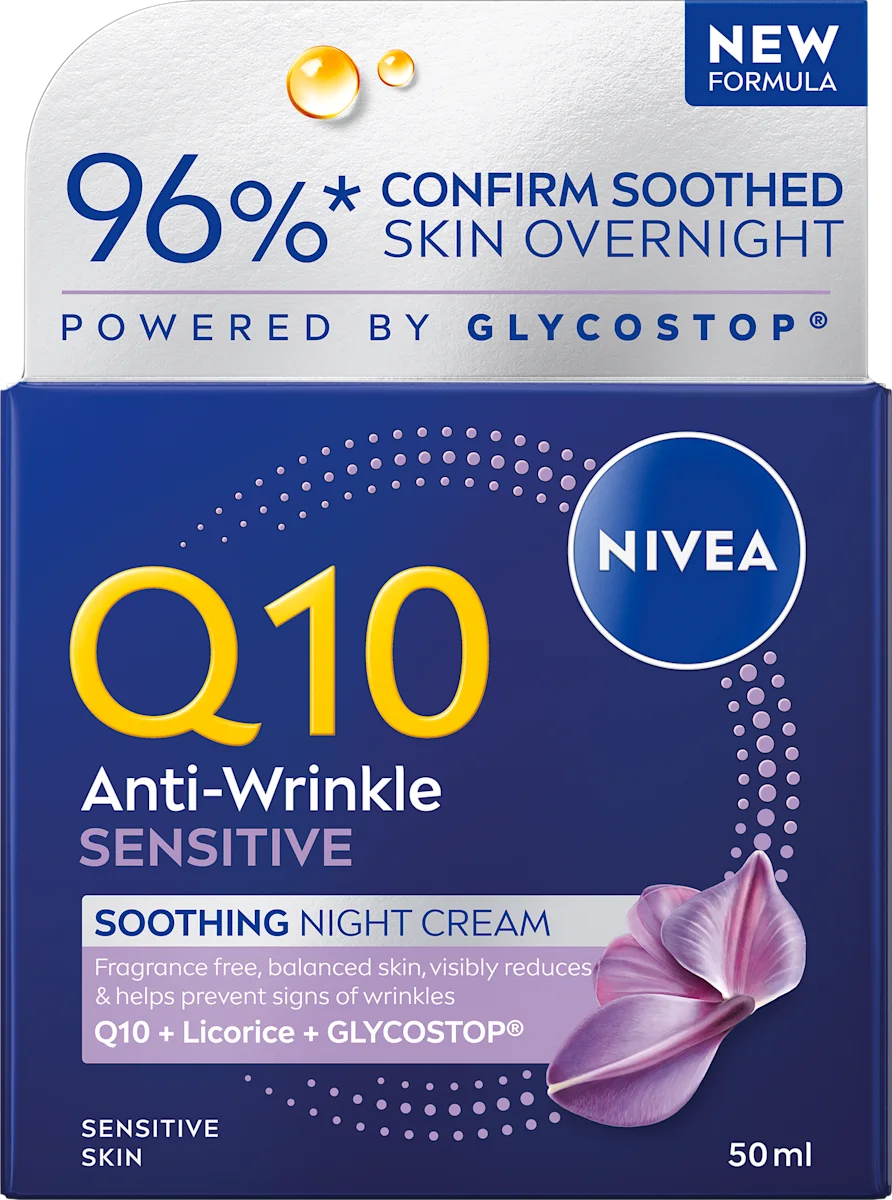 Q10 Sensitive noćna krema protiv bora, 50 ml
