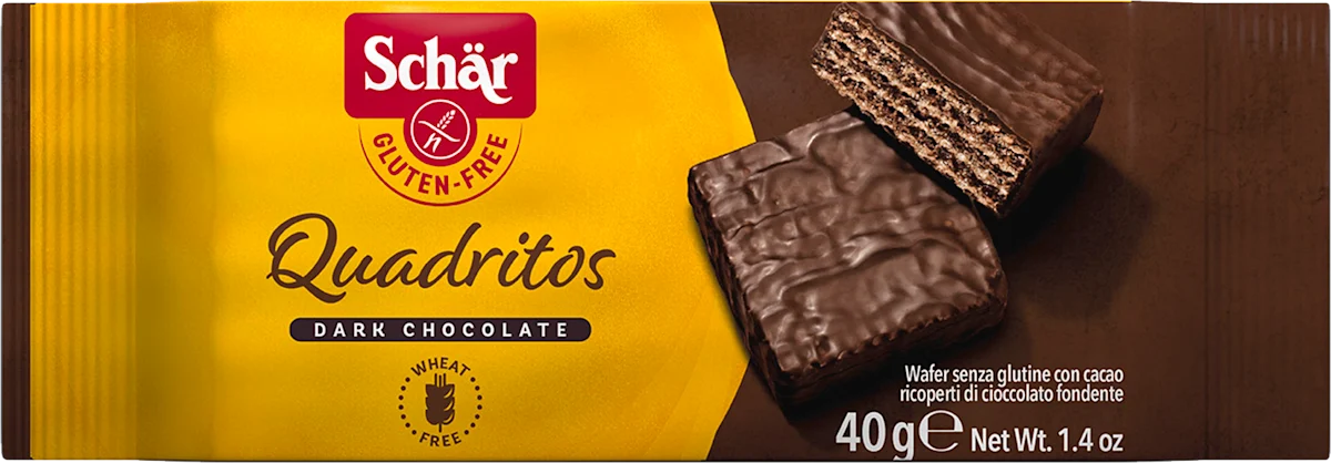Quadritos kockice napolitanje sa tamnom čokoladom, bez glutena, 40 g
