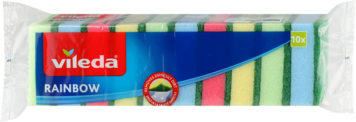 RAINBOW - abrazivni sunđeri za pranje posuđa, 10 kom