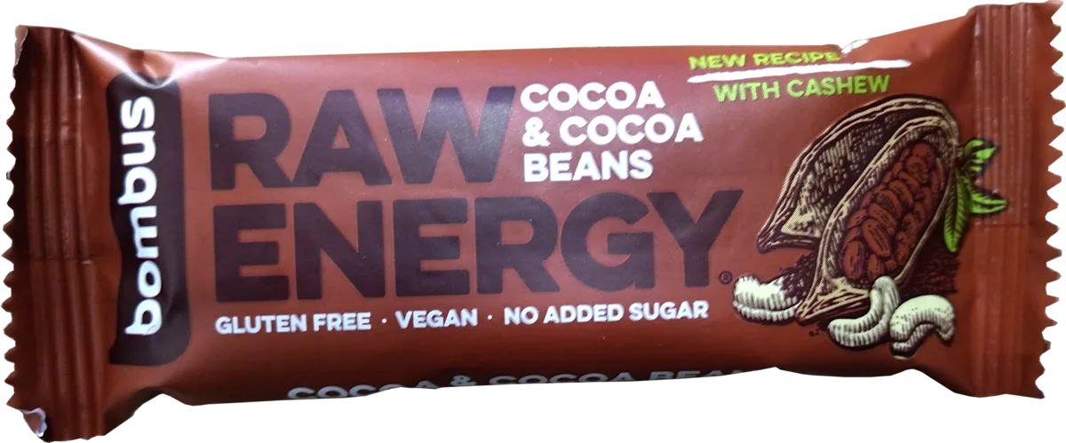 RAW ENERGY bar, kakao&kakao zrno, 50 g