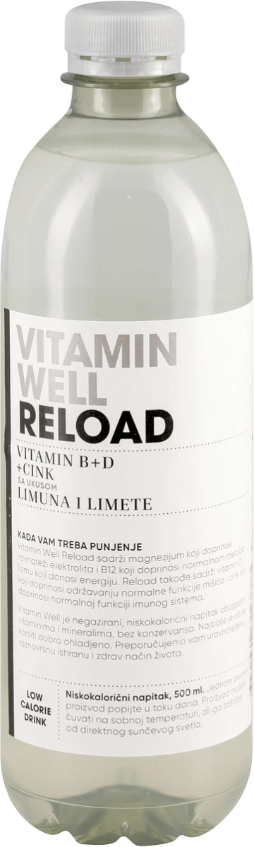 RELOAD niskokalorični napitak - limun i limeta, 500 ml