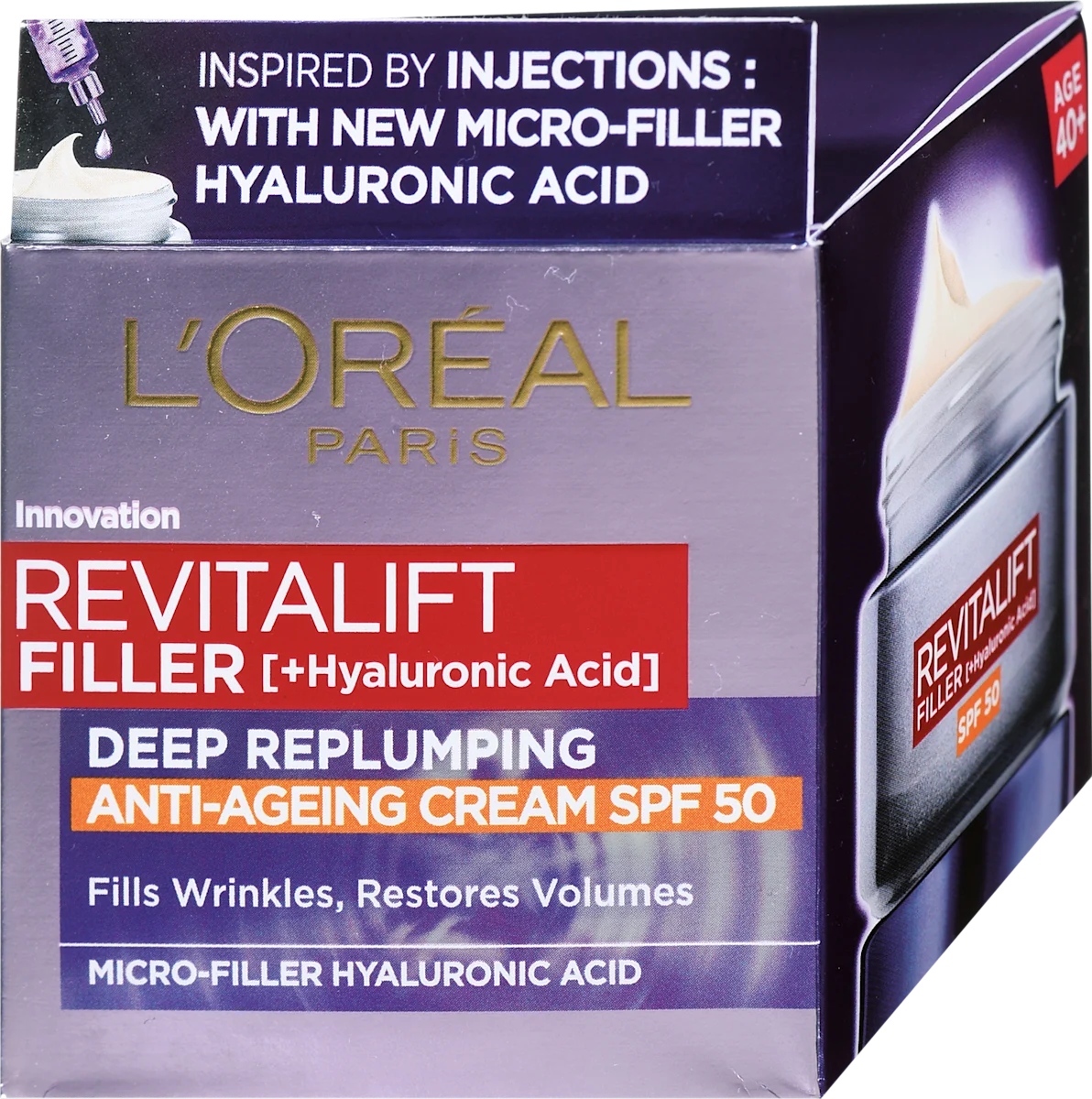 Revitalift Filler dnevna krema za lice – SPF 50, 50 ml