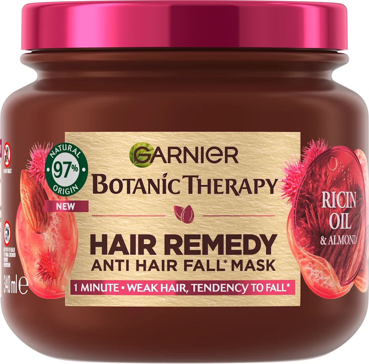 RICIN OIL & ALMOND HAIR REMEDY maska protiv..., 340 ml