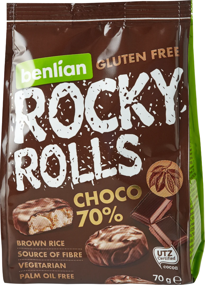 ROCKY ROLLS - kakao, 70 g