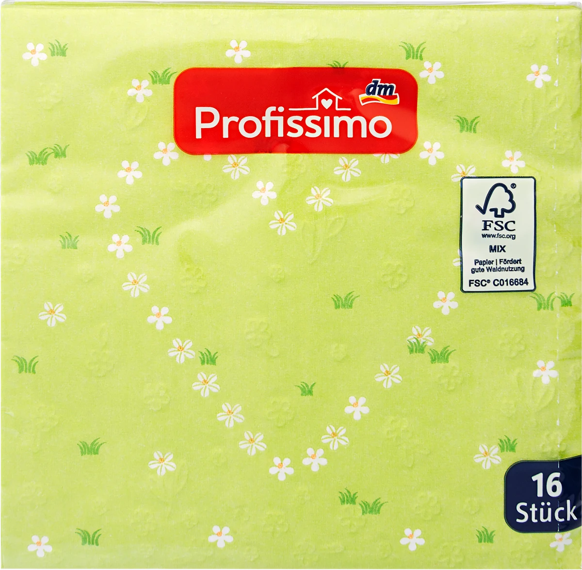 Savete 3 slojne- cvetno srce, 16 kom