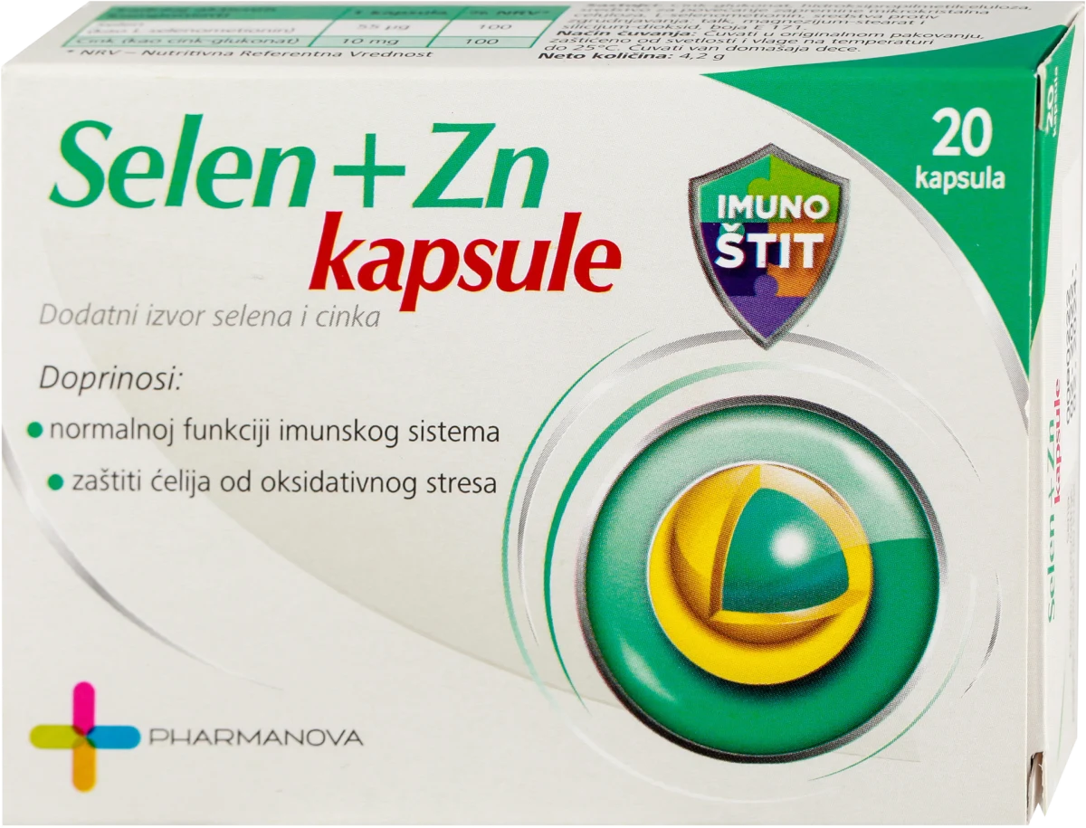 Selen + Zn kapusle, 20 kom