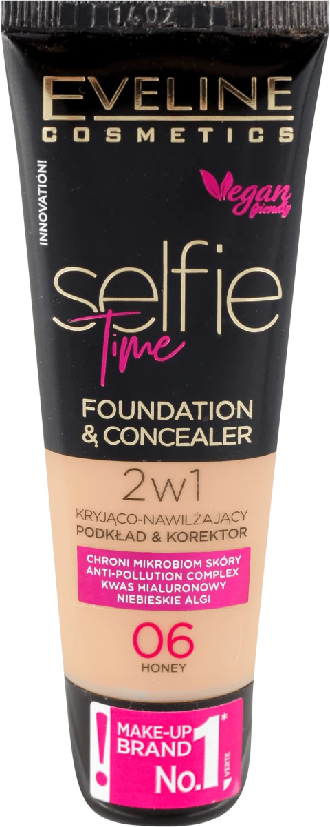 SelfieTime 2u1 tečni puder i korektor - 06 HONEY, 30 ml