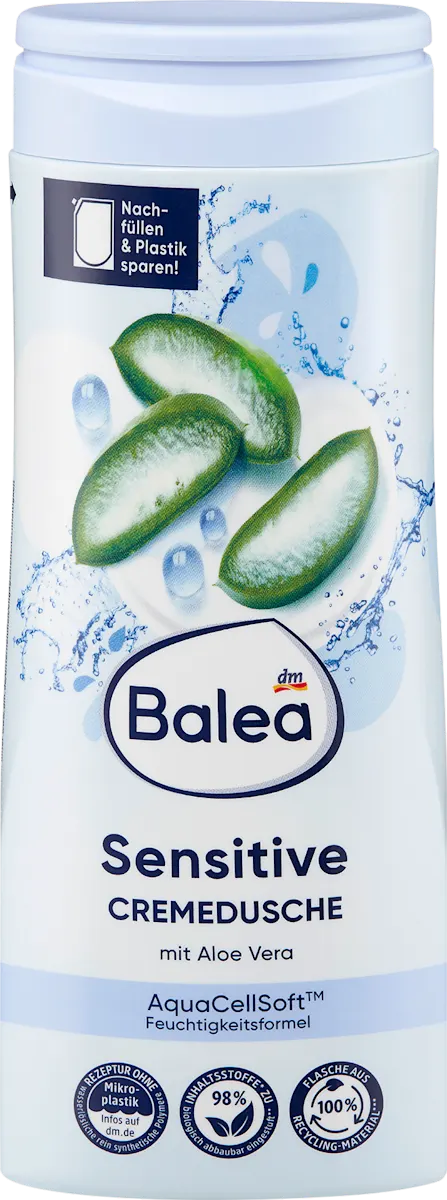 Sensitive kremasti gel za tuširanje - aloe vera, 300 ml
