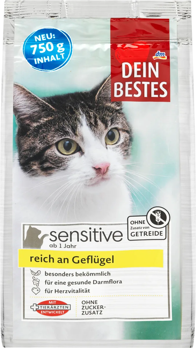 sensitive suva hrana za mačke – živina, 750 g