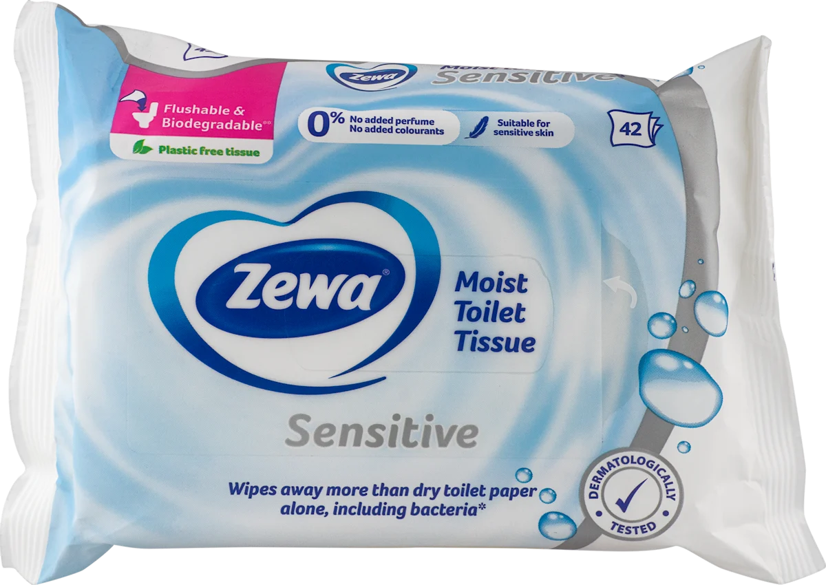 Sensitive - vlažni toaletni papir, 42 kom