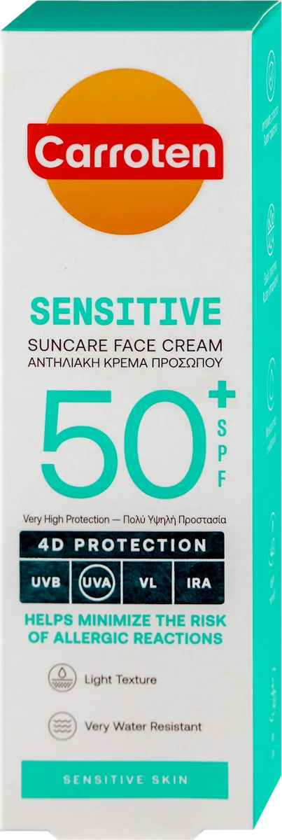 SENSITIVE za zaštitu kože lica od sunca, SPF50+, 50 ml