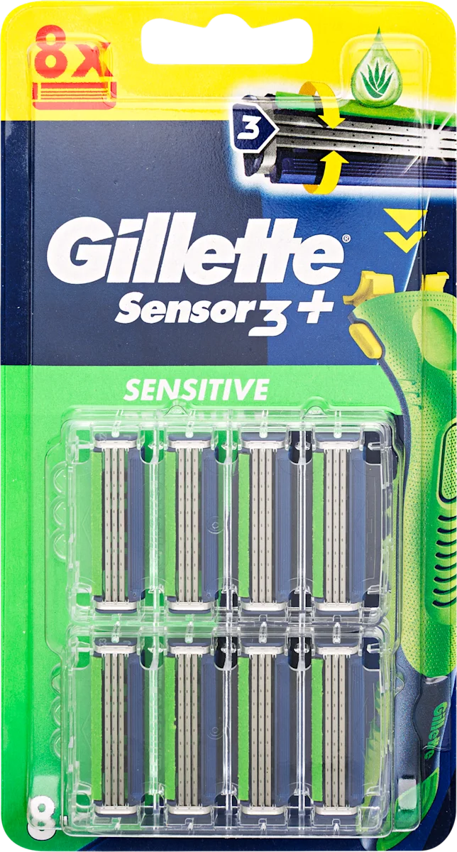 Sensor3+ SENSITIVE glave za muške brijače, 8 kom