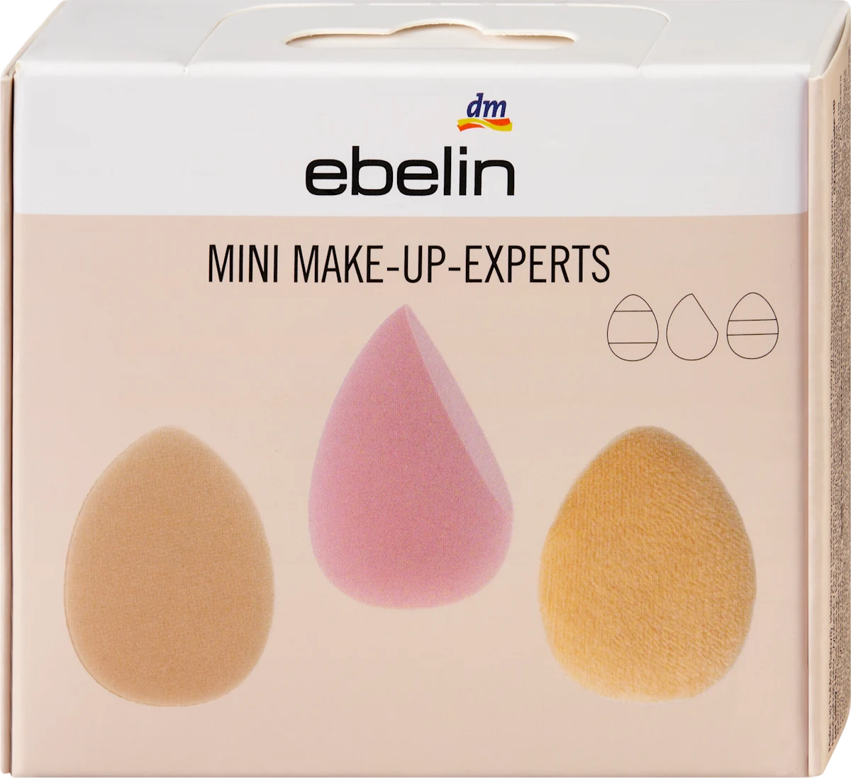 Set mini sunđera za šminkanje Mini Make-up Experts, 3 kom