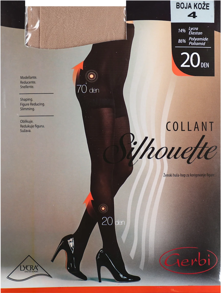 Silhouette hulahopke, 20 DEN, boja kože, veličina 4, 1 kom