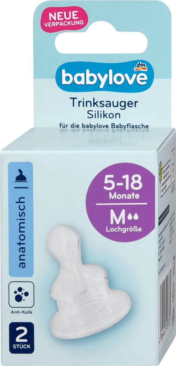 Silikonske cucle, anatomske, veličine otvora M -..., 2 kom