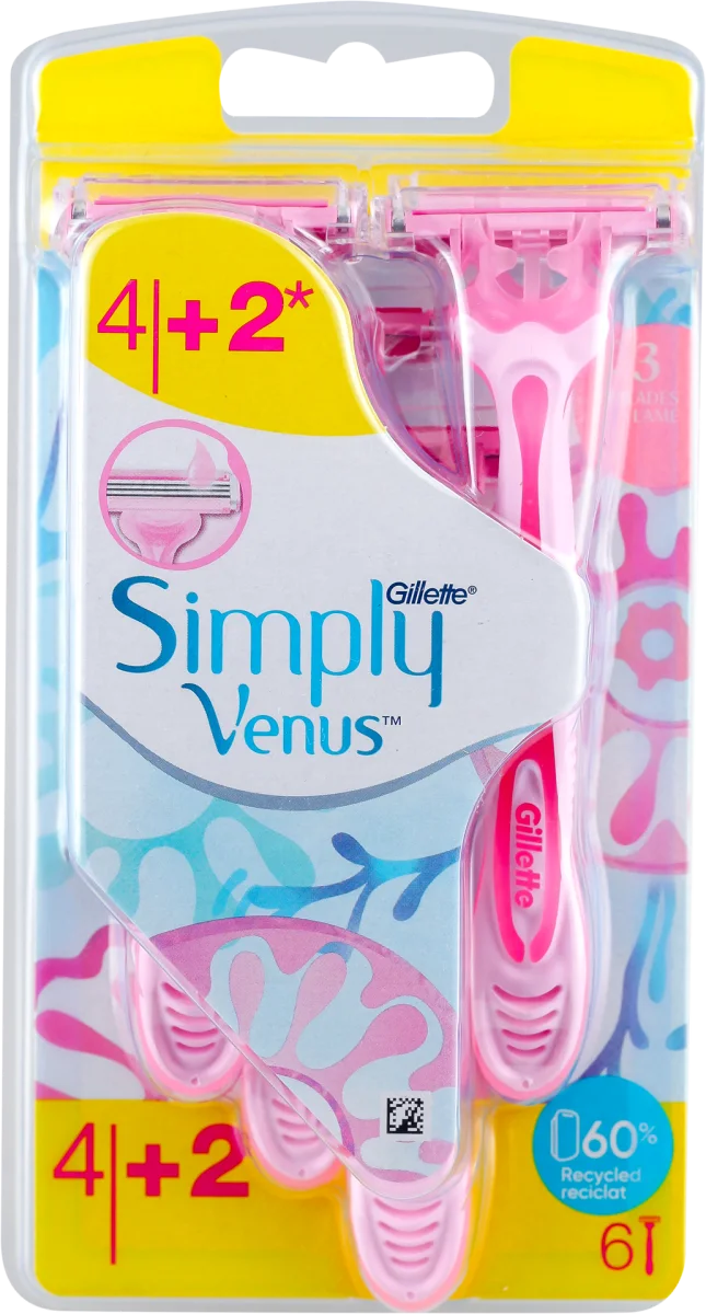 Simply, ženski brijač, 6 kom