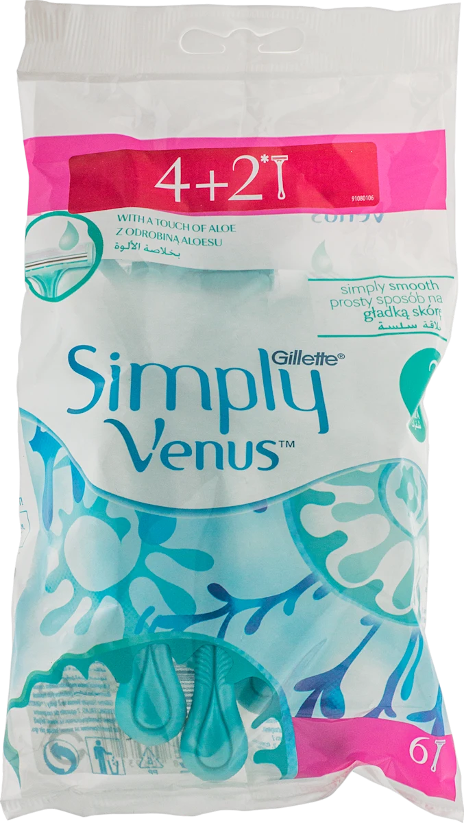 Simply Venus 2 jednokratni brijač, 6 kom
