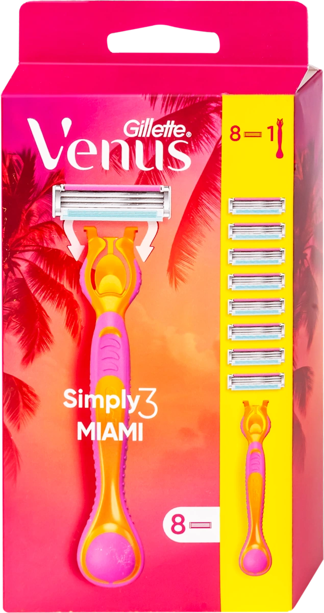 Simply3 MIAMI ženski brijač sa 8 dopuna, 1 kom