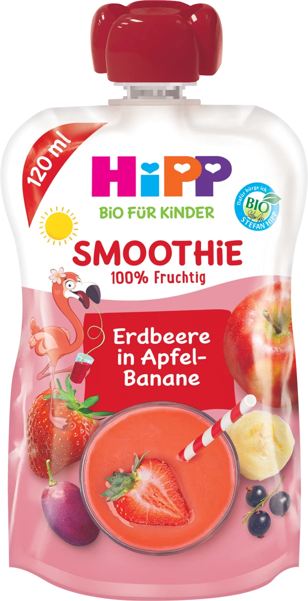 SMOOTHIE - jabuka, banana i crveno voće, 1+ godina, 120 ml