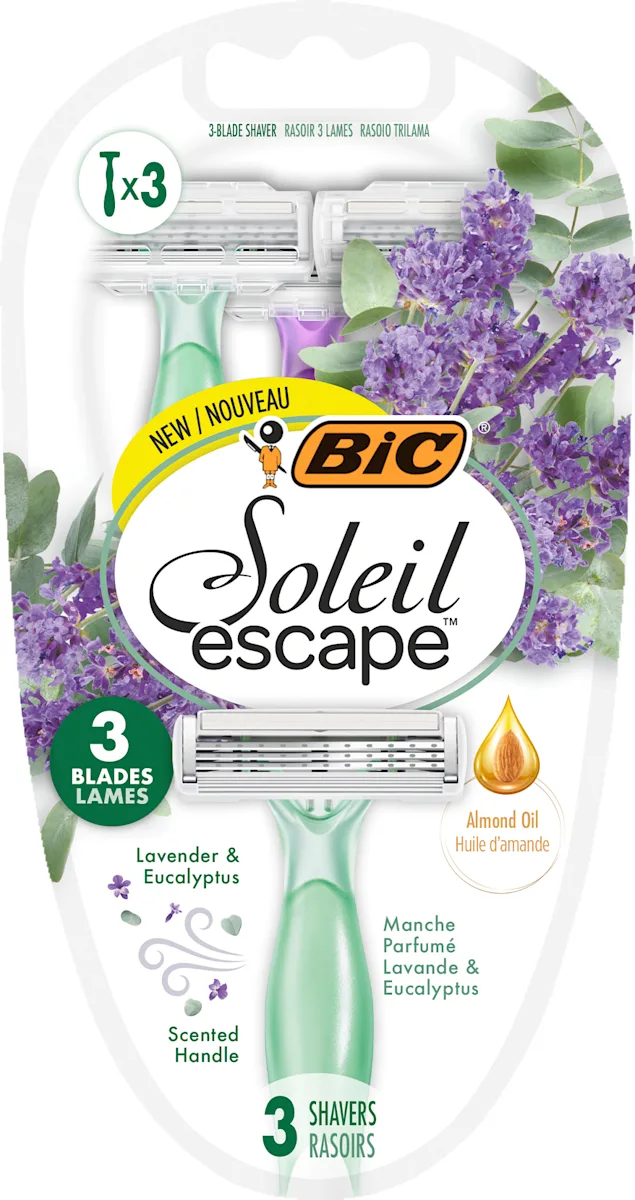 Soleil escape ženski brijači - Lavander &..., 3 kom