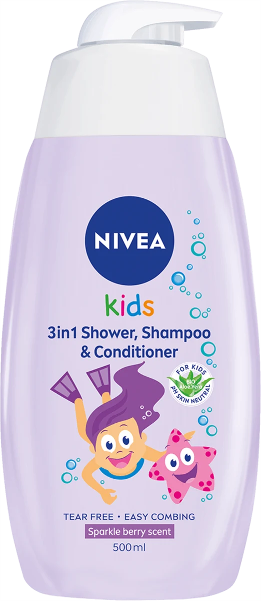 Sparkle berry - 3u1 dečiji šampon, regenerator i..., 500 ml