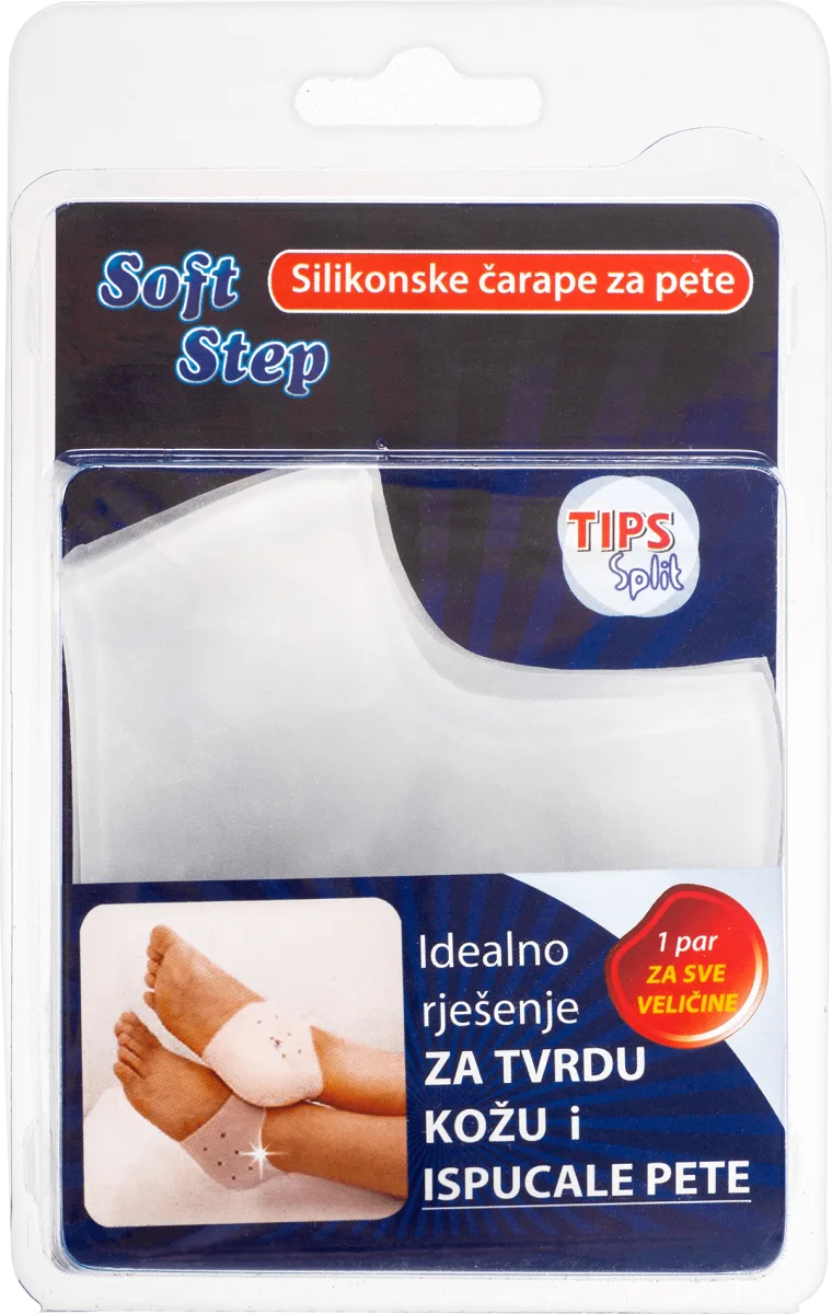 Split Soft Step silikonske čarape za pete, 1 kom