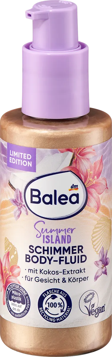 Summer ISLAND svetlucavi fluid za telo i lice, 75 ml