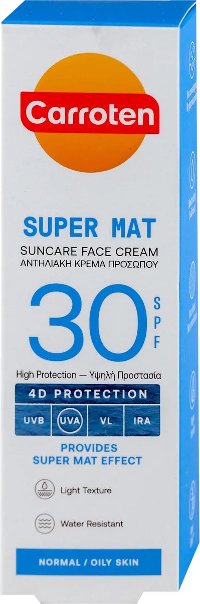SUPER MAT krema za lice za zaštitu od sunca, SPF30, 50 ml