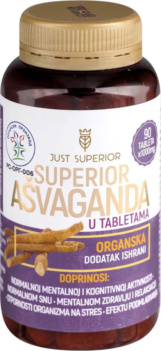 SUPERIOR AŠVAGANDA u tabletama, 90 kom