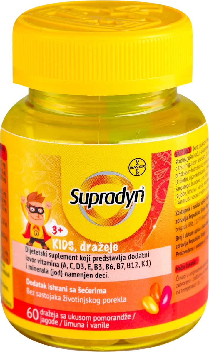 Supradyn KIDS dražeje, od 3. godine, 60 kom