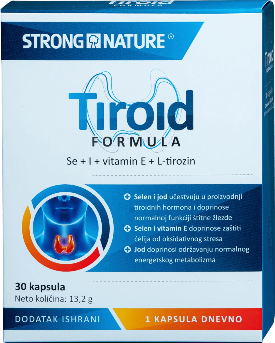Tiorid FORMULA - Se + I + vitamin E + L-tirozin, 30 kom