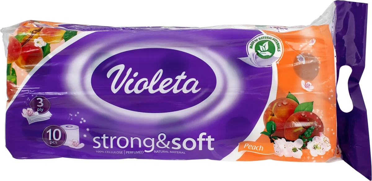Toaletni papir strong&soft - breskva, 10 kom