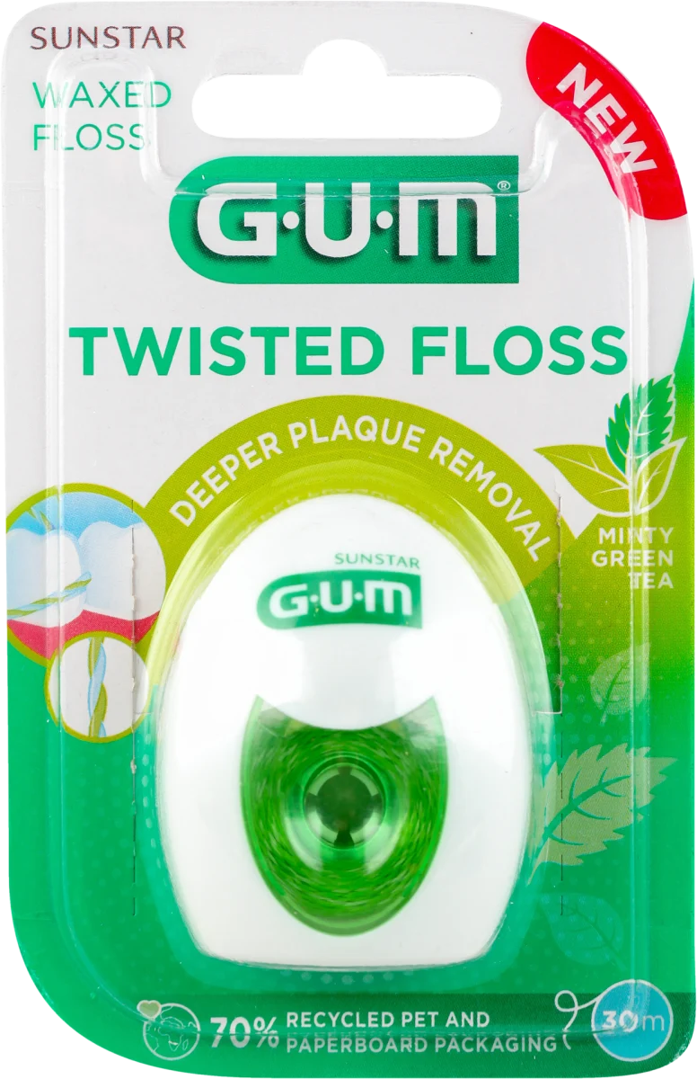 TWISTED FLOSS konac za zube, voskiran, 1 kom