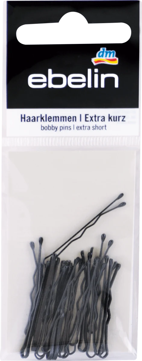 Ukosnice za kosu - ekstra kratke, crne, 18 kom