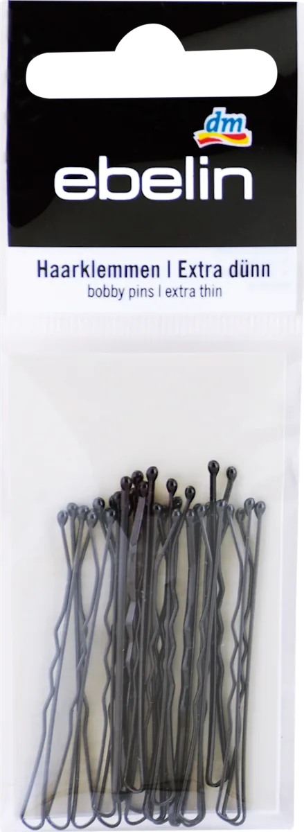 Ukosnice za kosu - ekstra tanke, crne, 18 kom