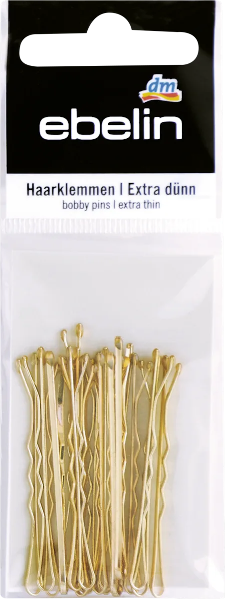 Ukosnice za kosu - ekstra tanke, zlatne, 18 kom
