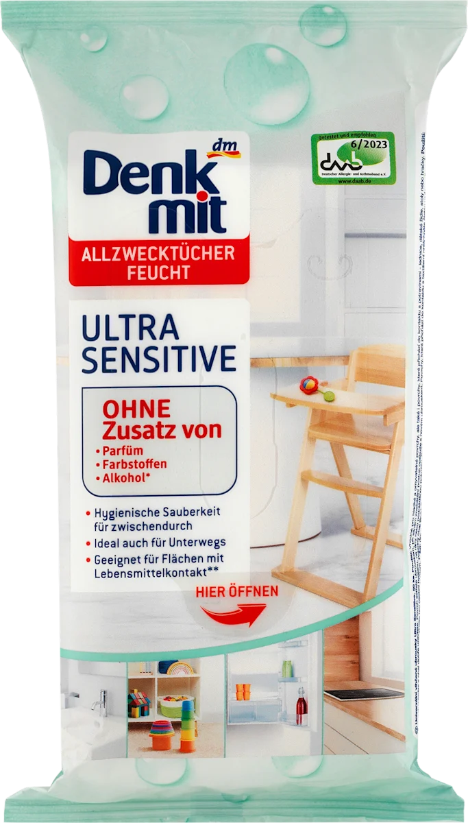 ULTRA SENSITIVE univerzalne vlažne maramice za..., 50 kom